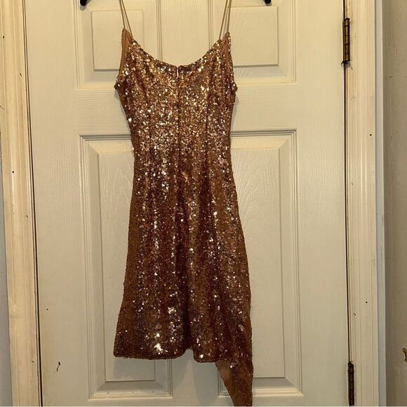 Hello Molly glass cage‎ sequin dress bronze size XS - Picture 6 of 9